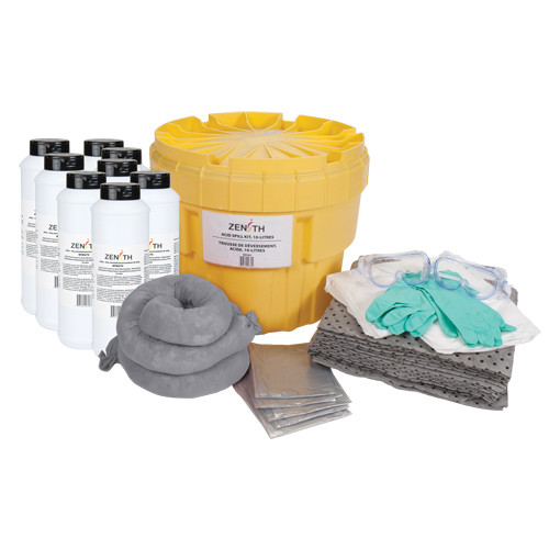 Trousse lutte déversements acides, Matières dangereuses, Overpack/Baril récupération, Absorbance 20 gal. US Trousse lutte déversements acides, Matières dangereuses, Overpack/Baril récupération, Absorbance 20 gal. US