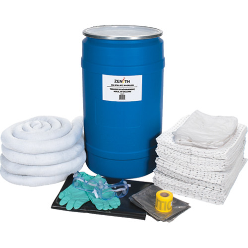 Trousse lutte déversements - Huile - Baril - Absorbance 30 gal. US Trousse lutte déversements - Huile - Baril - Absorbance 30 gal. US