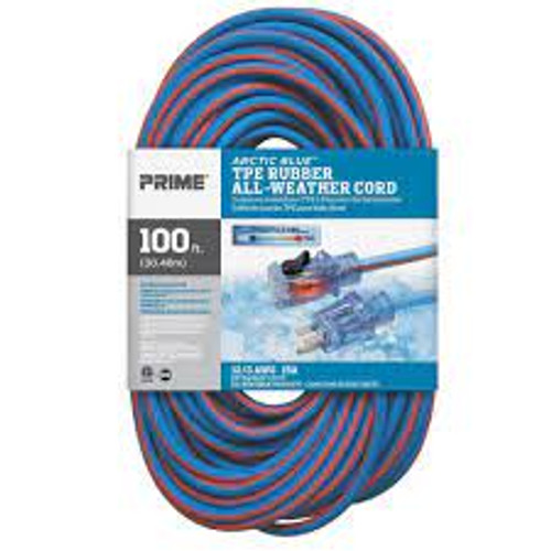 Cordon rallonge verrouillable caoutchouc TPE Arctic BlueMC 12/3 15 A 100'