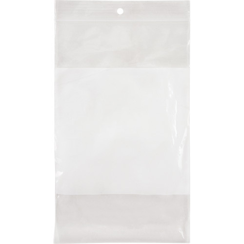 Sacs poly inscriptibles blancs refermables 8" x 5" 2 mils Sacs poly inscriptibles blancs refermables 8" x 5" 2 mils