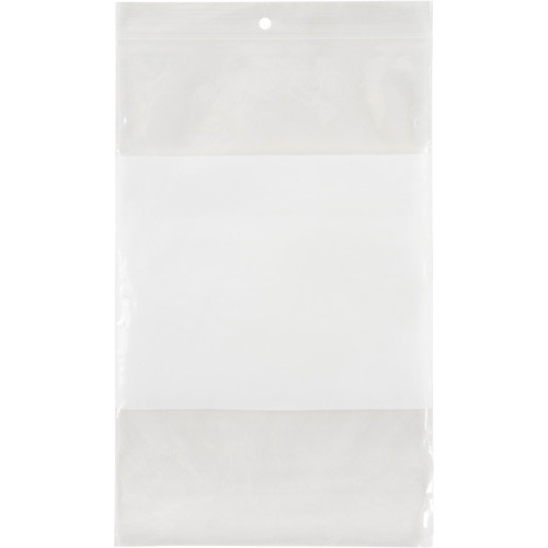 Sacs poly inscriptibles blancs refermables 9" x 6" 2 mils Sacs poly inscriptibles blancs refermables 9" x 6" 2 mils
