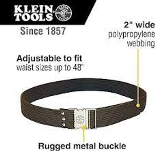 Ceinture Outils Tissé Réglable 2-1/4" X, Polypropylène Noir