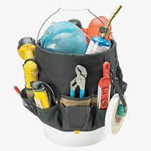 Sac Bucket Buddy 48 pochettes 6x11x12 Polyester Noir