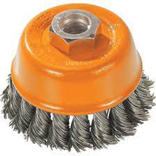 Brosse fils torsadés 3" x 5/8"-11