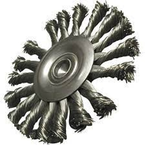 Brosses montées fils noués circulaires 3-1/2" dia fils 0,014" Tige 1/4" Brosses montées fils noués circulaires 3-1/2" dia fils 0,014" Tige 1/4"