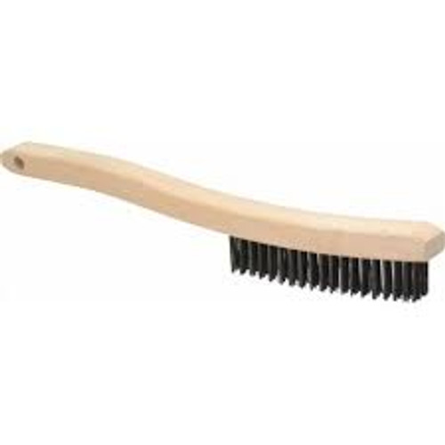 Brosse grattage manche recourbé, Acier, 3 x 19 fils, Longueur 13-11/16"