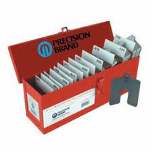 Cales d'épaisseur à rainure 2" lo x 0,001"-0,125" épaisseur, 2" la, Acier inoxydable