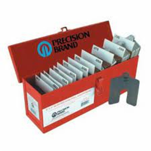 Cales d'épaisseur à rainure 2" lo x 0,001"-0,075" épaisseur, 2" la, Acier inoxydable