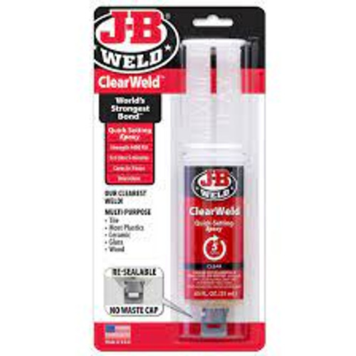 ClearWeld Adhésif, 25 ml, Seringue, Deux composants, Transparent