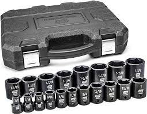 Douilles à choc standards 1/2" - 19 pièces Douilles à choc standards 1/2" - 19 pièces