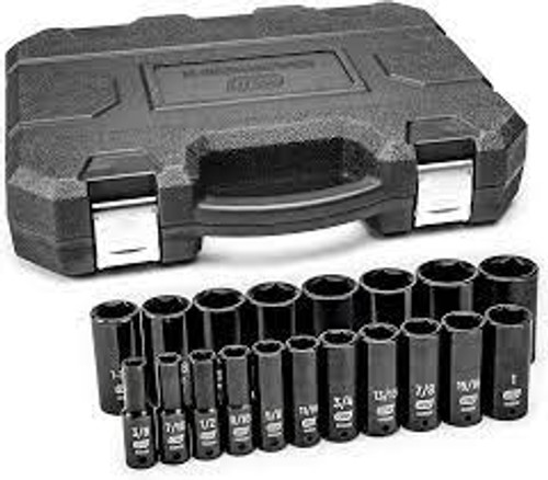 Douilles choc longues 1/2" - 19 pièces Douilles choc longues 1/2" - 19 pièces