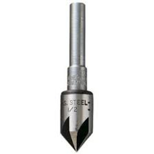 Fraise conique 1/2" en acier rapide avec un angle de 82° et 5 cannelures Fraise conique 1/2" en acier rapide avec un angle de 82° et 5 cannelures