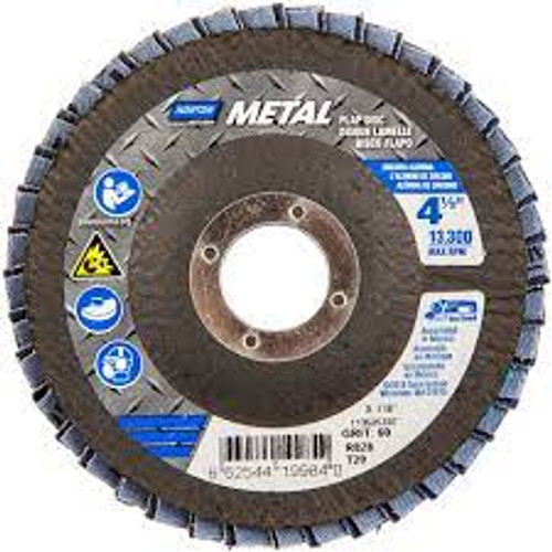 Disques lamellaires Norton métal R828 4-1/2" x 7/8" Type 29 Grain 60 Zirconium Disques lamellaires Norton métal R828 4-1/2" x 7/8" Type 29 Grain 60 Zirconium