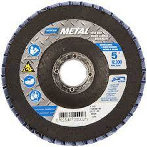 Disques lamellaires Norton métal R828 5x7/8 Type 27 Grain 60 Zirconium Disques lamellaires Norton métal R828 5x7/8 Type 27 Grain 60 Zirconium