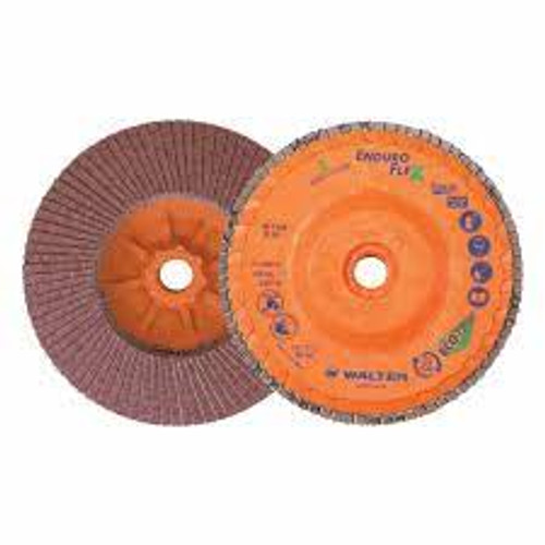 Disque lamelles Enduro-Flex Stainless, 5" x 5/8"-11, 27, 80, Alumine zirconium Disque lamelles Enduro-Flex Stainless, 5" x 5/8"-11, 27, 80, Alumine zirconium