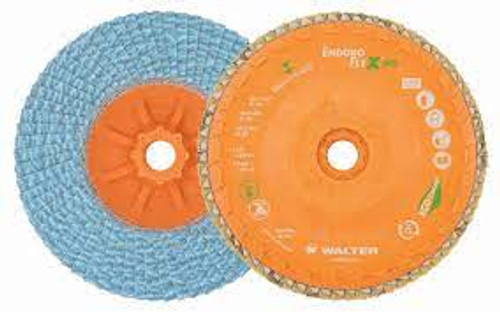 Disque lamelles vissable Enduro-Flex AluMC 5x5/8-11 Type 27 Grain 60 Alumine zirconium Disque lamelles vissable Enduro-Flex AluMC 5x5/8-11 Type 27 Grain 60 Alumine zirconium