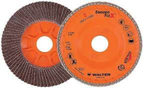 Disque lamelles Enduro-FlexMC 4-1/2" x 7/8" Type 27 Grain 60 Alumine zirconium Disque lamelles Enduro-FlexMC 4-1/2" x 7/8" Type 27 Grain 60 Alumine zirconium