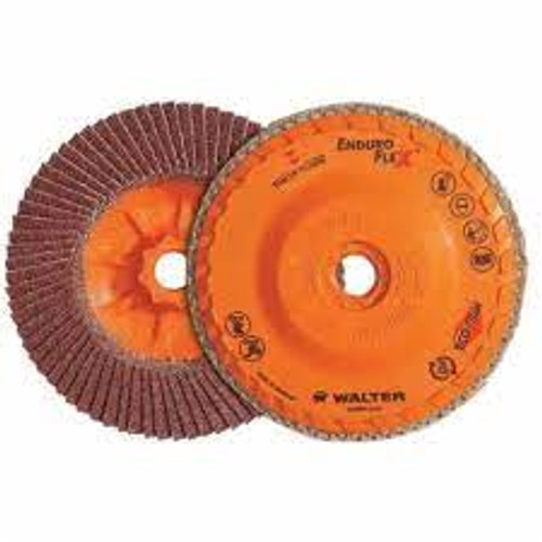 Disque lamelles Enduro-FlexMC 4-1/2" x 7/8" Type 27 Grain 80 Alumine zirconium Disque lamelles Enduro-FlexMC 4-1/2" x 7/8" Type 27 Grain 80 Alumine zirconium