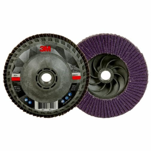 Disque lamelles rapide 769F, 4-1/2" x 5/8"-11, 27, Grain 60+, Céramique Disque lamelles rapide 769F, 4-1/2" x 5/8"-11, 27, Grain 60+, Céramique