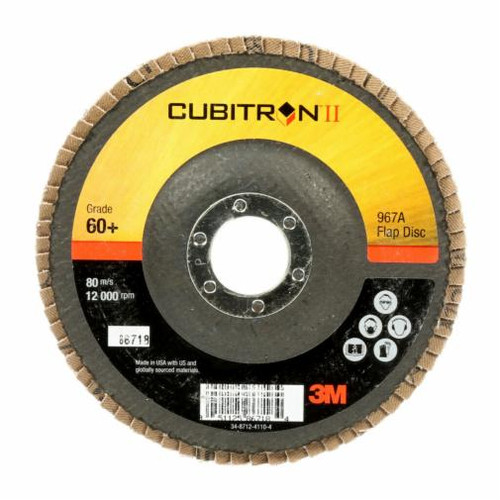 Disque lamelles 967A T27 CubitronMC II 5x7/8 Grain 60+ Céramique Disque lamelles 967A T27 CubitronMC II 5x7/8 Grain 60+ Céramique