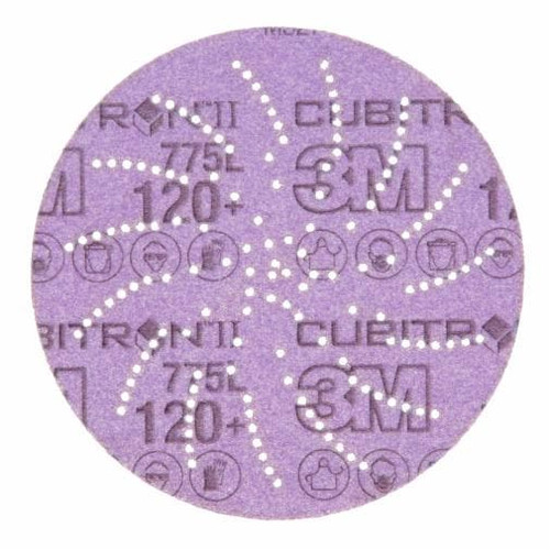 Disque abrasif CubitronMC II HookitMC 775L, 5" dia, Grain 120+, Céramique, Poids F Disque abrasif CubitronMC II HookitMC 775L, 5" dia, Grain 120+, Céramique, Poids F