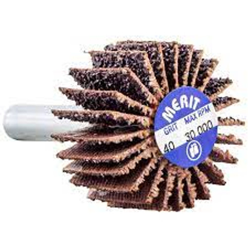 Disques lamellaires abrasifs montés, Oxyde d'aluminium/Céramique, Grain 40, 1" x 5/8" x 1/4" Disques lamellaires abrasifs montés, Oxyde d'aluminium/Céramique, Grain 40, 1" x 5/8" x 1/4"