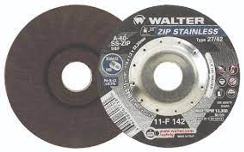 Meules tronçonner renforcées ZipMC inox scies circulaires, 4-1/2" x 3/64", Arbre 7/8", Type 27, Oxyde aluminium, 13 300 Tr/min Meules tronçonner renforcées ZipMC inox scies circulaires, 4-1/2" x 3/64", Arbre 7/8", Type 27, Oxyde aluminium, 13 300 Tr/min