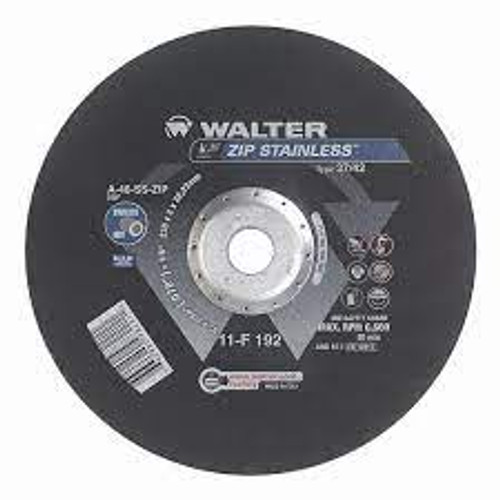 Meules tronçonner renforcées ZipMC acier inoxydable scies circulaires 9" x 5/64" Arbre 7/8" Type 27 Oxyde d'aluminium 6800 Tr/min Meules tronçonner renforcées ZipMC acier inoxydable scies circulaires 9" x 5/64" Arbre 7/8" Type 27 Oxyde d'aluminium 6800 Tr/min