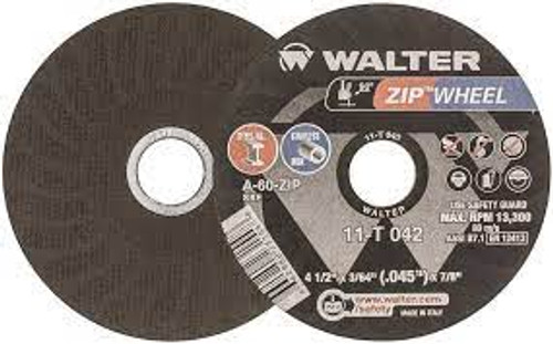 Meule tronçonneuse ZipcutMC 4-1/2" x 3/64" Arbre 7/8" Type 1 Oxyde aluminium 13 300 Tr/min Meule tronçonneuse ZipcutMC 4-1/2" x 3/64" Arbre 7/8" Type 1 Oxyde aluminium 13 300 Tr/min