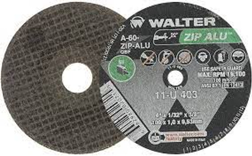 Meule tronçonneuse Alu Zip, 7" x 3/64", 7/8" Arbre, Type 1, Oxyde d'aluminium, 8600 Tr/min