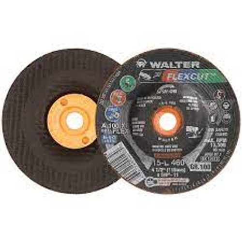 Meules FlexcutMC déportées, 4-1/2", 100 Grain, Oxyde d'aluminium, 5/8"-11, 13 300 Tr/min, Type 29