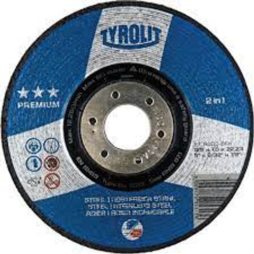 Meule première qualité 2-en-1 4-1/2" x 9/32" Arbre 7/8" Type 27 Meule première qualité 2-en-1 4-1/2" x 9/32" Arbre 7/8" Type 27