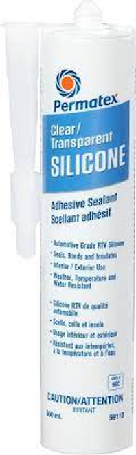 Scellant adhésif transparent RTV 300 ml en cartouche Scellant adhésif transparent RTV 300 ml en cartouche