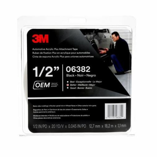 Ruban acrylique automobile 3MMC 12,7 mm x 18 m 45 mils