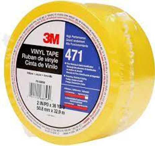 Ruban vinyle 471, 12mm x 32,9m, 5,2 mils, Jaune Ruban vinyle 471, 12mm x 32,9m, 5,2 mils, Jaune