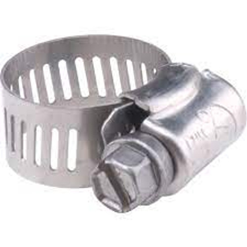 Colliers serrage tuyaux - Collier serrage vis inox, Dia. min 1/2", Dia. max 1-1/8"