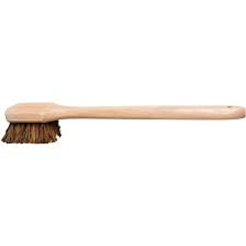 Brosse chaudron manche long 20" l Soies Fibre piassava Beige