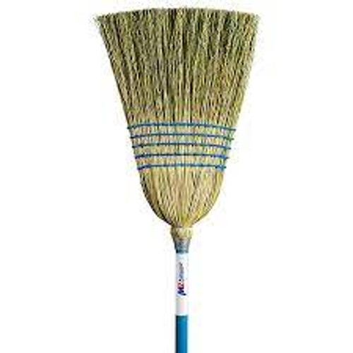 Balai paille léger intérieur/extérieur, Cinq cordes, Manche Bois Balai paille léger intérieur/extérieur, Cinq cordes, Manche Bois