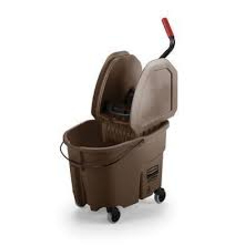 Ensemble seau vadrouille essoreuse WaveBrakeMD Pression bas 8,75 gal. US (35 pintes) Brun
