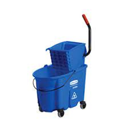 Ensemble seau vadrouille essoreuse WaveBrakeMD Pression latérale 8,75 gal. US 35 pintes Bleu