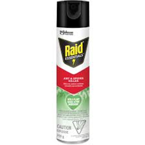 Insecticide araignées fourmis EssentialsMC RaidMD 350 g Canette aérosol Insecticide araignées fourmis EssentialsMC RaidMD 350 g Canette aérosol