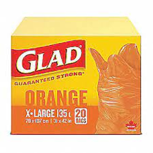 Sac Ordures 135L Régulier 31x42 Orange Dessus Ouvert Sac Ordures 135L Régulier 31x42 Orange Dessus Ouvert