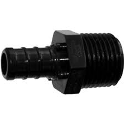 Adaptateur mâle cannelé x MPT 1/2" x 3/4" en laiton sans plomb