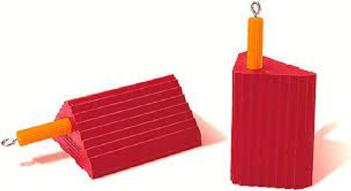 Cales-roue polyuréthane orange 10x8-1/2x5 Cales-roue polyuréthane orange 10x8-1/2x5