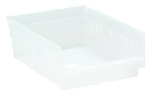 Bac rangement tablettes 8-3/8" x 4" x 11-5/8", Transparent, Capacité 30 lb