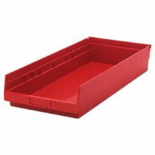 Bac rangement tablettes 11-1/8" x 4" x 23-5/8" Rouge 50 lb