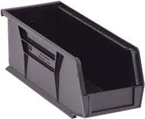 Bac empilable et suspendable, dimensions 4-1/8" la, 4" h x 10-7/8" p, couleur noir Bac empilable et suspendable, dimensions 4-1/8" la, 4" h x 10-7/8" p, couleur noir