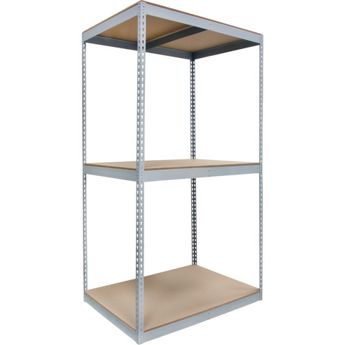 Rayonnage solide en acier sans boulons, capacité de 1200 lb, dimensions de 72" x 84" x 24" Rayonnage solide en acier sans boulons, capacité de 1200 lb, dimensions de 72" x 84" x 24"