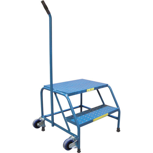 Escabeaux roulants Tilt-N-Roll, 2 marches, dimensions 24" x 29" x 19", capacité de charge 300 lb Escabeaux roulants Tilt-N-Roll, 2 marches, dimensions 24" x 29" x 19", capacité de charge 300 lb