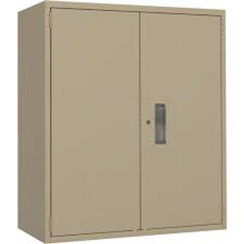 Armoire rangement Lo-Boy, Acier, 2 Tablettes, 40" h x 36" la x 18" P, Beige